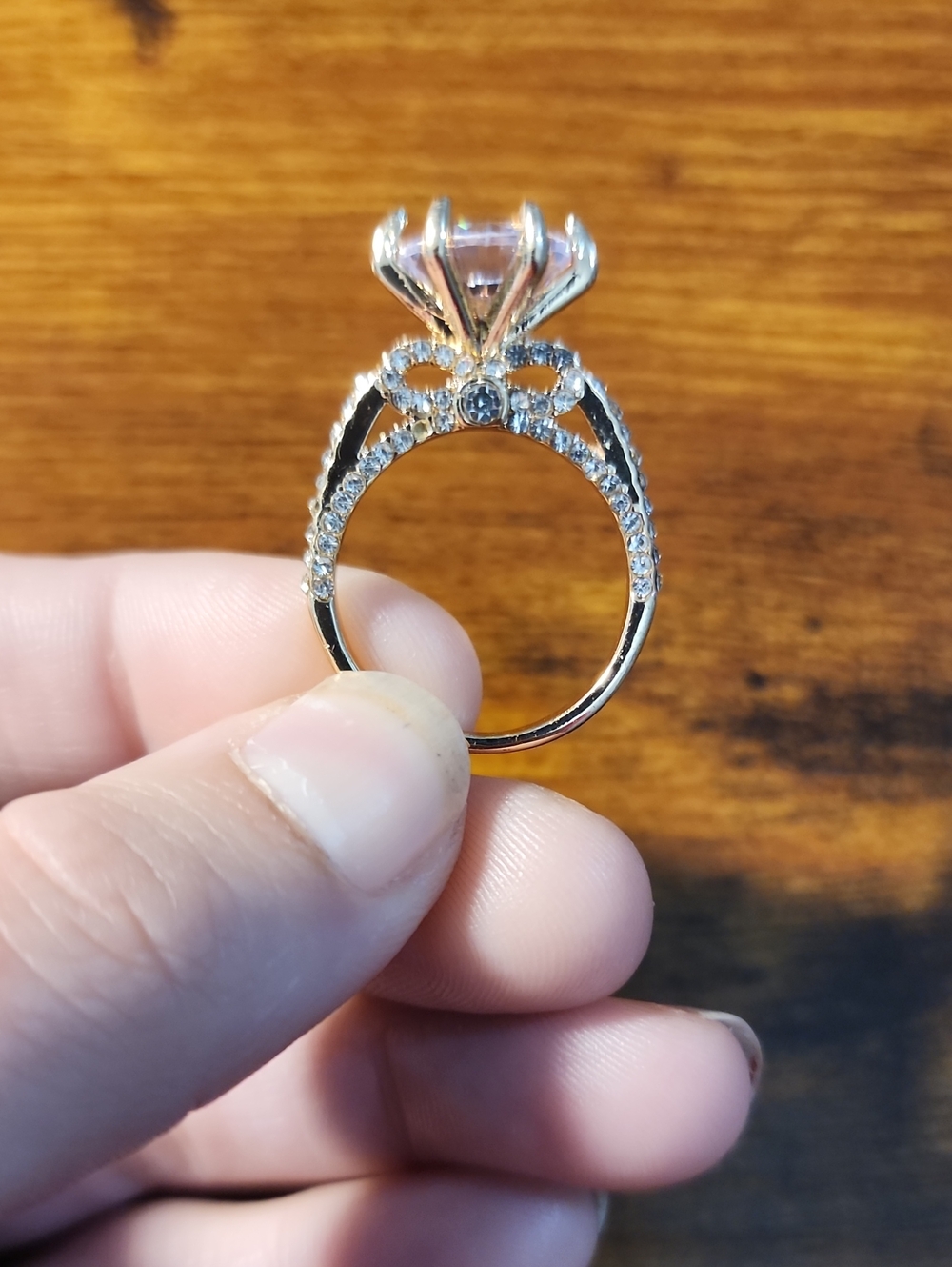 1Pcs Women's Fashion Zirconia Bowknot Ring Wedding Band Engagement Party Casual